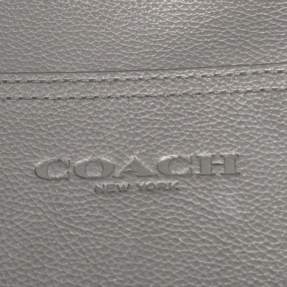 COACH Houston Map Bag Messenger Front Flap Black Pebbled‎ Leather Crossbody Bag - Picture 4 of 14